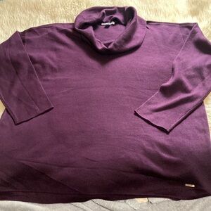 Calvin Klein deep purple turtleneck sweater